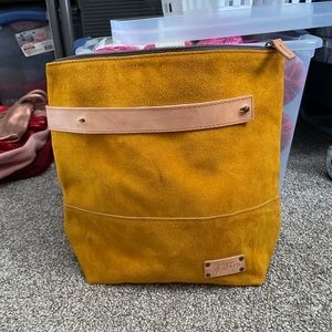 Joji mustard suede bag